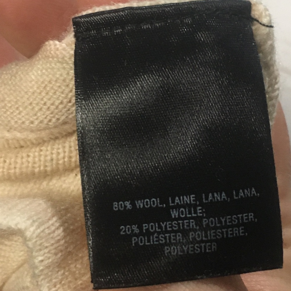 Anthropologie Cream turtleneck wool sweater size s - Picture 8 of 11